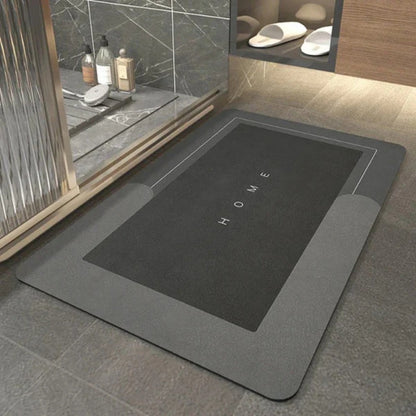 Non-Slip Quick-Dry Bath Mat Absorbent Bathroom Rug for Shower Floor Kitchen Entryway Soft PVC Microfiber Bedroom Laundry Room