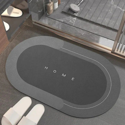 Non-Slip Quick-Dry Bath Mat Absorbent Bathroom Rug for Shower Floor Kitchen Entryway Soft PVC Microfiber Bedroom Laundry Room
