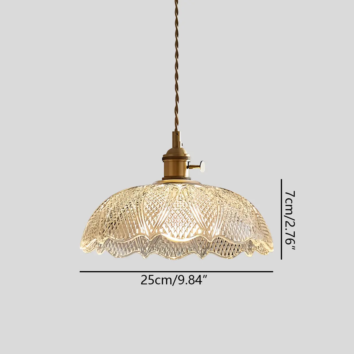 Adjustable Height Pendant Light with Clear Glass Shade Bronze Finish for Dining Table Kitchen Island Living Room Overhead Lighting
