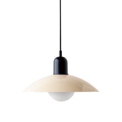 Iron Dome Pendant Light 12.6 in Adjustable Cable Warm LED Kitchen Island Dining Room Overhead Fixture Modern Two-Tone Hanging Lamp for Conte
