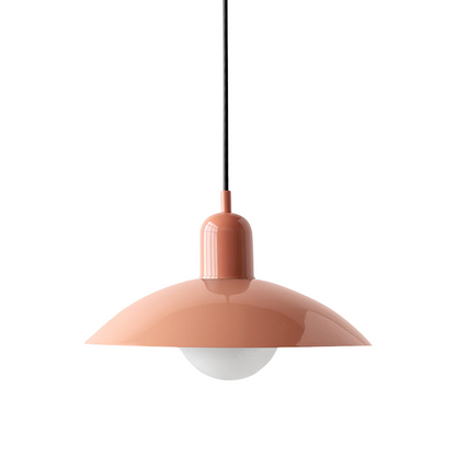 Iron Dome Pendant Light 12.6 in Adjustable Cable Warm LED Kitchen Island Dining Room Overhead Fixture Modern Two-Tone Hanging Lamp for Conte