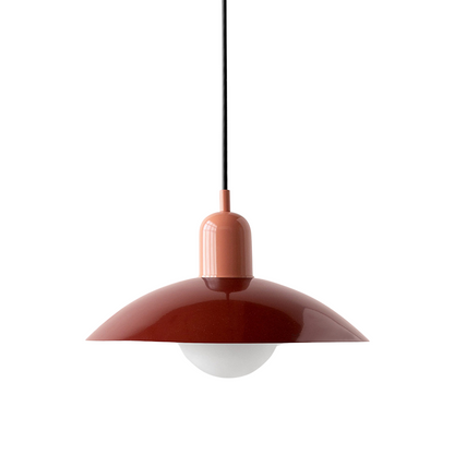 Iron Dome Pendant Light 12.6 in Adjustable Cable Warm LED Kitchen Island Dining Room Overhead Fixture Modern Two-Tone Hanging Lamp for Conte