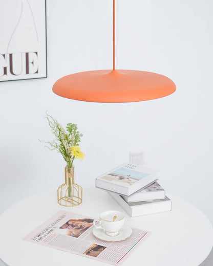 LED Hanging Fixture Acrylic Disc 16 Inch 24W for Kitchen Island Dining Room Table Adjustable Cord Modern Overhead Lighting Warm Glow 3000K