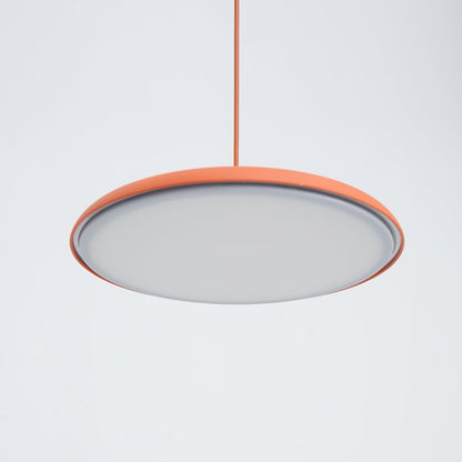 LED Hanging Fixture Acrylic Disc 16 Inch 24W for Kitchen Island Dining Room Table Adjustable Cord Modern Overhead Lighting Warm Glow 3000K