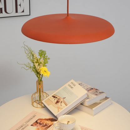 Modern Metal Dome Pendant Light with Adjustable Cord – Soft Pastel Finish for Kitchen & Living Room