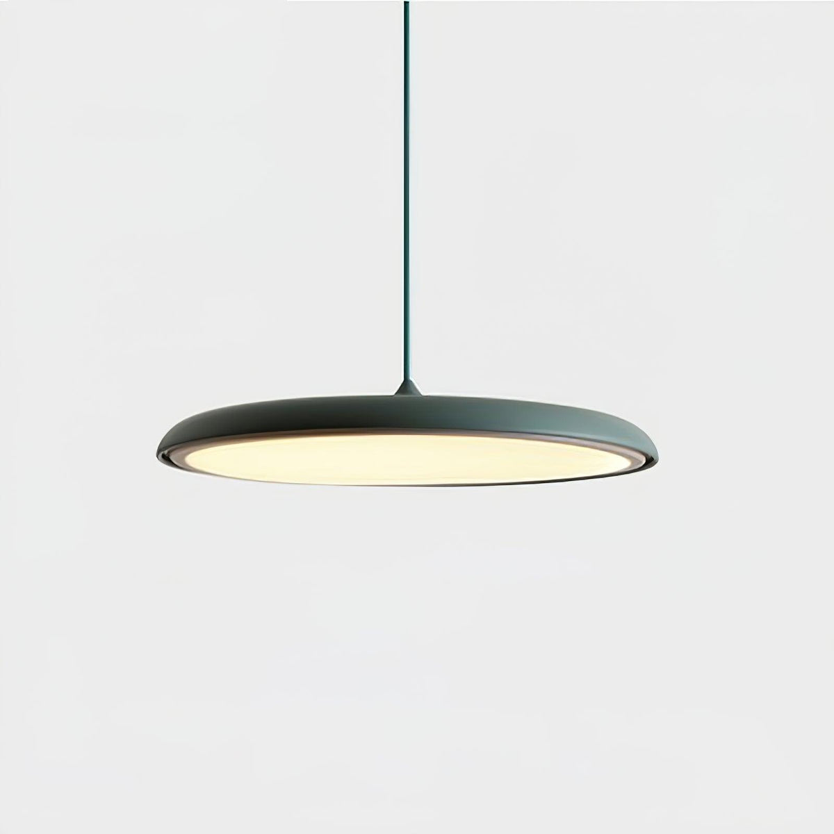LED Hanging Fixture Acrylic Disc 16 Inch 24W for Kitchen Island Dining Room Table Adjustable Cord Modern Overhead Lighting Warm Glow 3000K