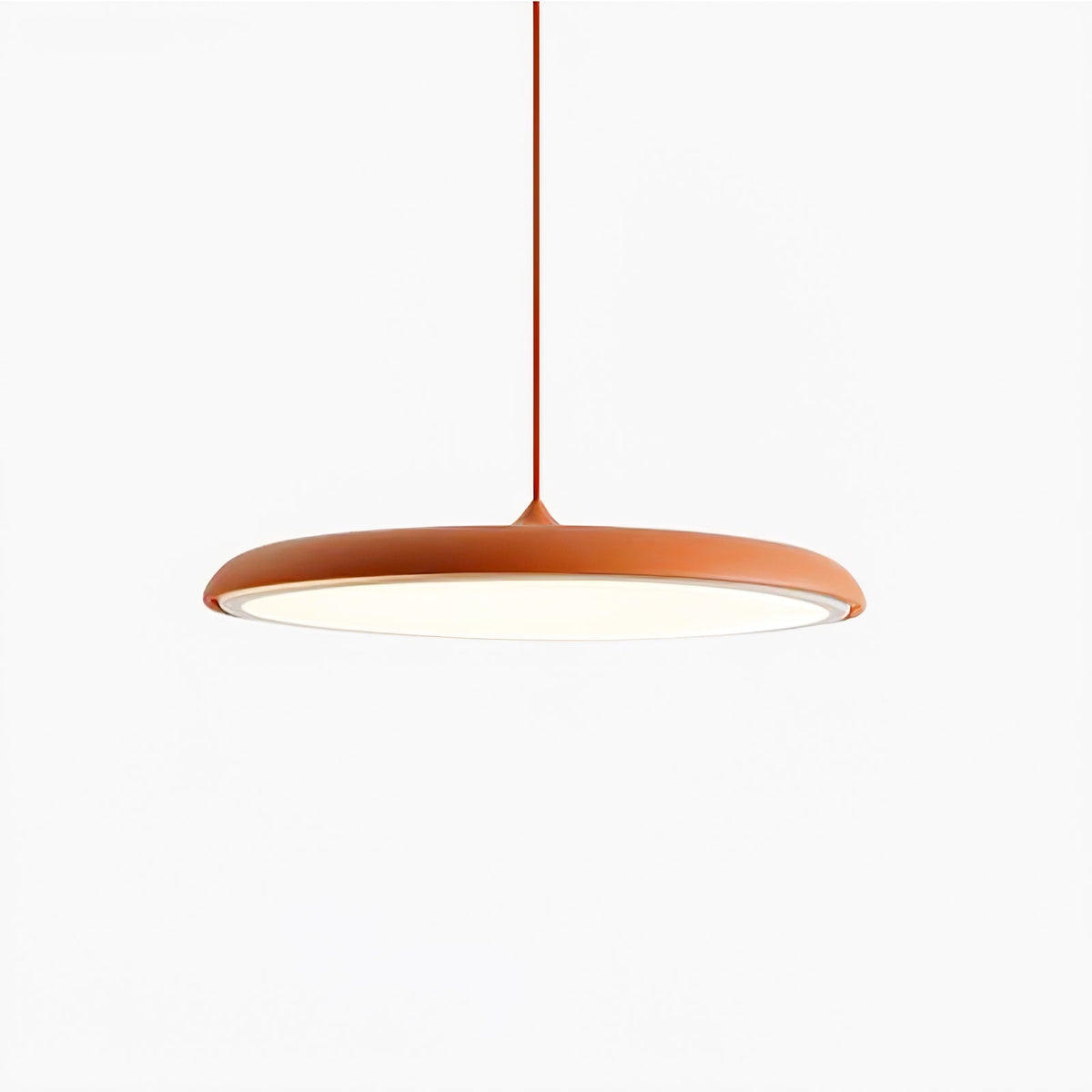 LED Hanging Fixture Acrylic Disc 16 Inch 24W for Kitchen Island Dining Room Table Adjustable Cord Modern Overhead Lighting Warm Glow 3000K