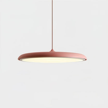 LED Hanging Fixture Acrylic Disc 16 Inch 24W for Kitchen Island Dining Room Table Adjustable Cord Modern Overhead Lighting Warm Glow 3000K