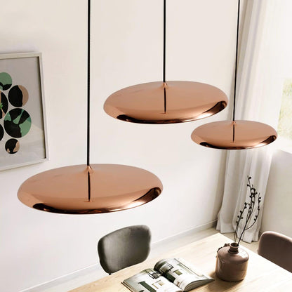 LED Hanging Fixture Acrylic Disc 16 Inch 24W for Kitchen Island Dining Room Table Adjustable Cord Modern Overhead Lighting Warm Glow 3000K