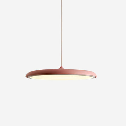 LED Hanging Fixture Acrylic Disc 16 Inch 24W for Kitchen Island Dining Room Table Adjustable Cord Modern Overhead Lighting Warm Glow 3000K