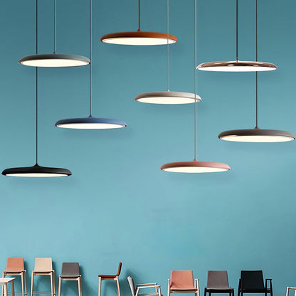 Modern Metal Dome Pendant Light with Adjustable Cord – Soft Pastel Finish for Kitchen & Living Room