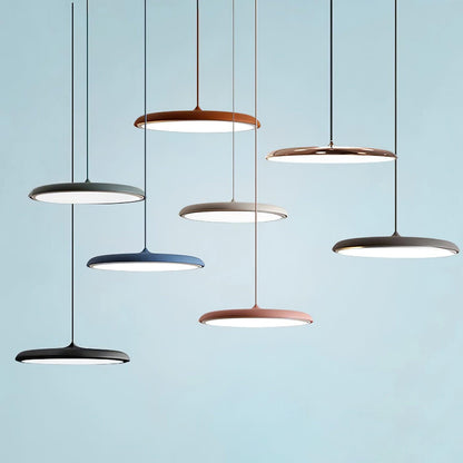 Modern Metal Dome Pendant Light with Adjustable Cord – Soft Pastel Finish for Kitchen & Living Room