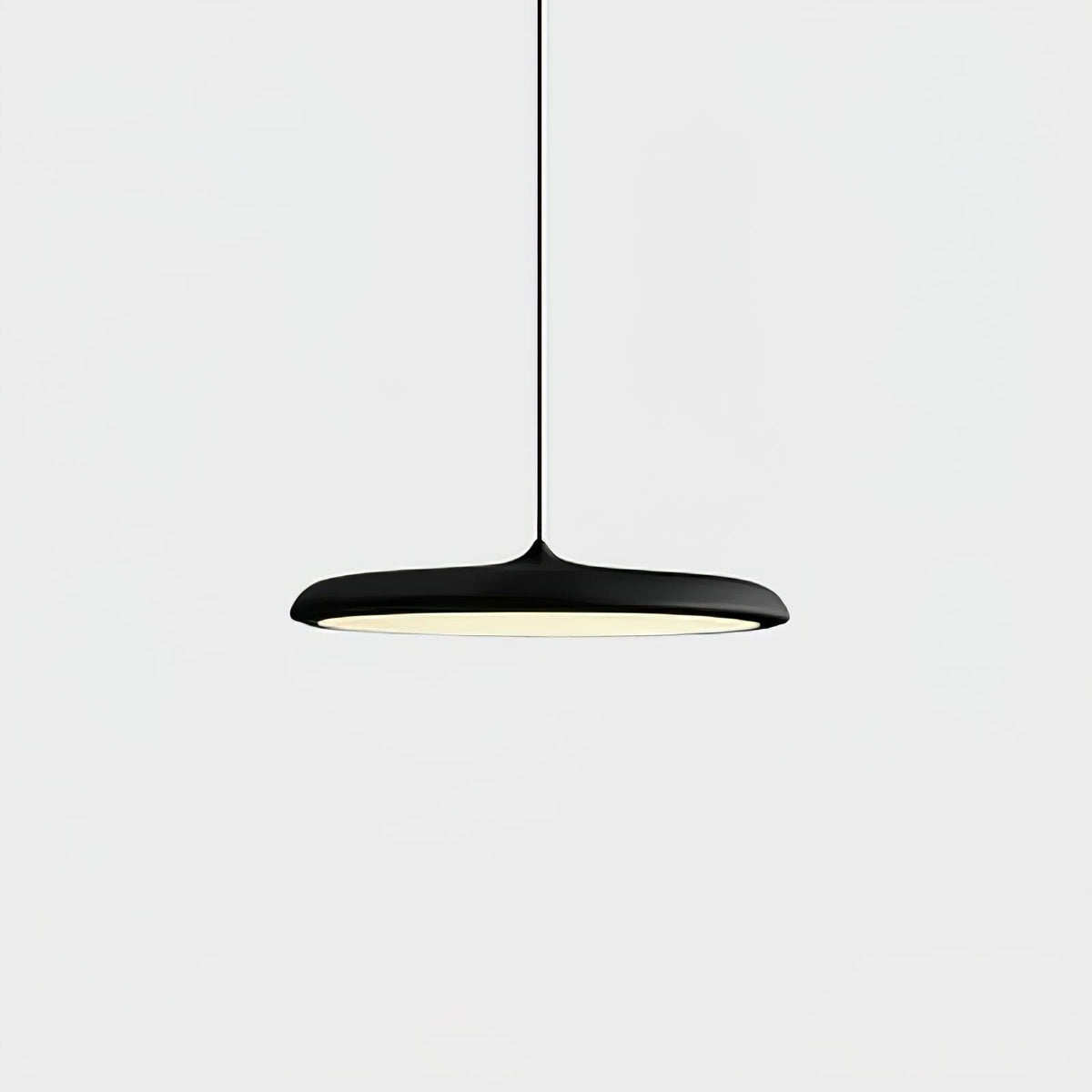 LED Hanging Fixture Acrylic Disc 16 Inch 24W for Kitchen Island Dining Room Table Adjustable Cord Modern Overhead Lighting Warm Glow 3000K