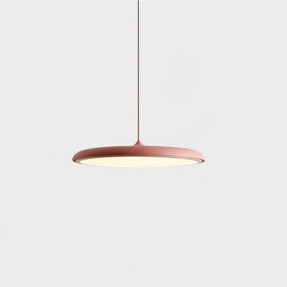 LED Hanging Fixture Acrylic Disc 16 Inch 24W for Kitchen Island Dining Room Table Adjustable Cord Modern Overhead Lighting Warm Glow 3000K