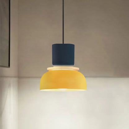 Dual-Layer Overhead Fixture 11.4 in Aluminum Acrylic Nordic Style Kitchen Dining Living Bedroom Suspended Drop Light for Small Spaces Contem