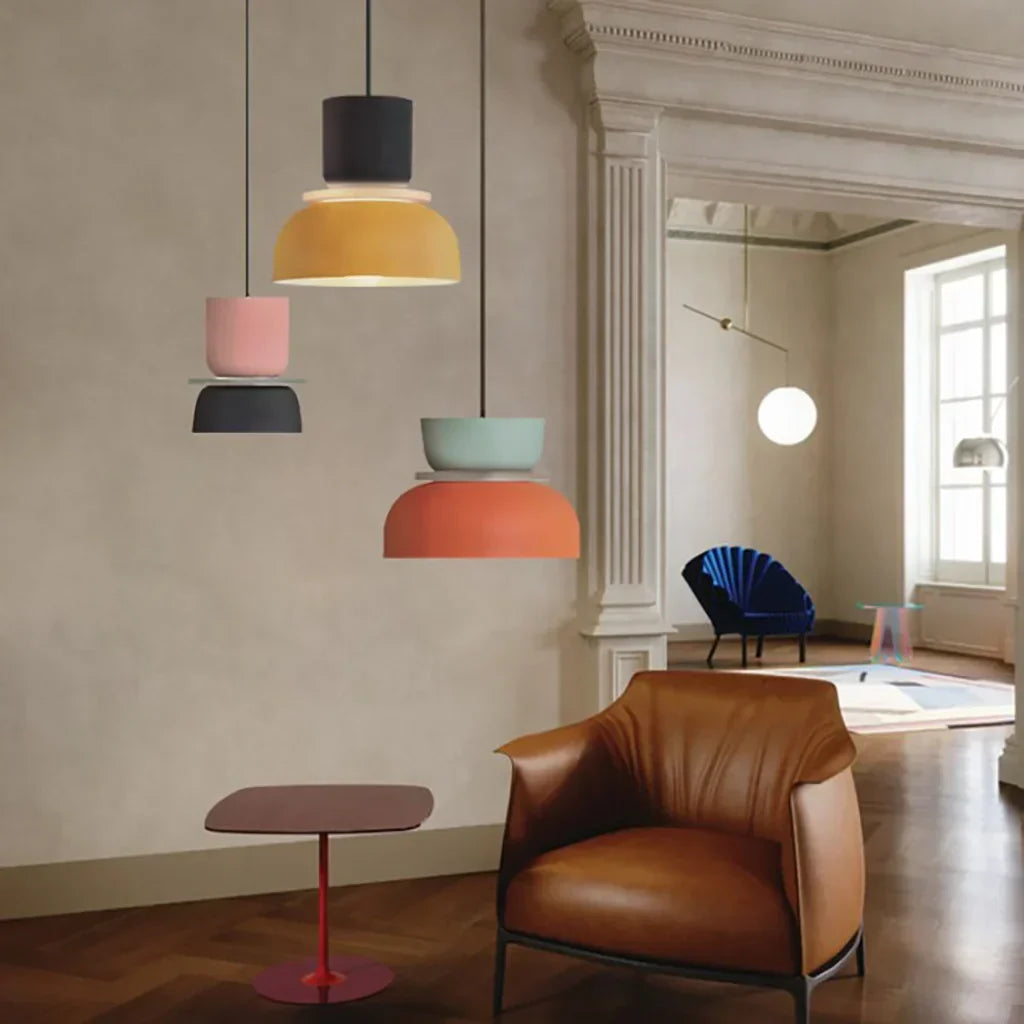 Acrylic Overhead Light Fixture 11 in Bowl Shade for Kitchen Table Workspace Kids Room Modern Nordic Hanging Lamp E27 Socket