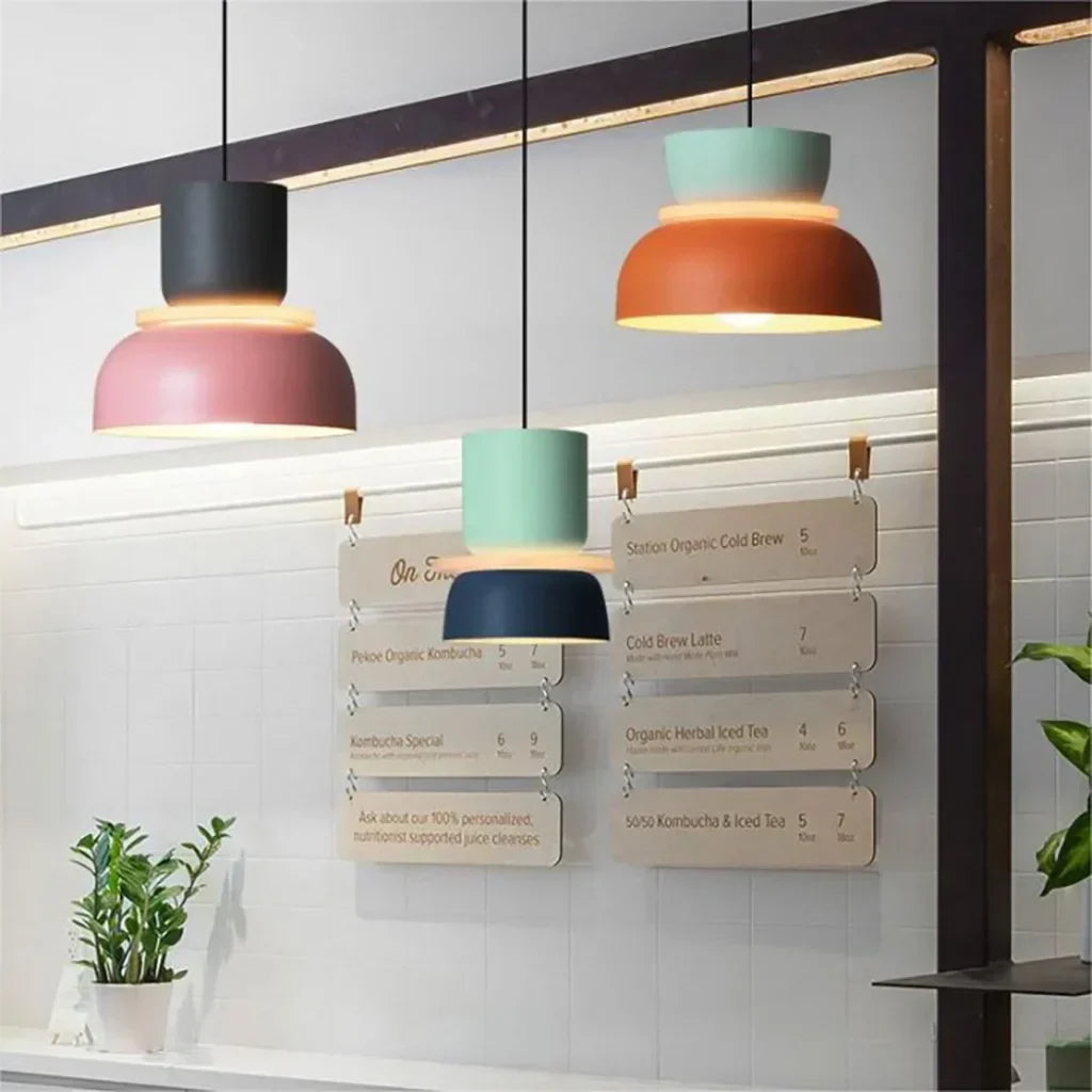 Acrylic Overhead Light Fixture 11 in Bowl Shade for Kitchen Table Workspace Kids Room Modern Nordic Hanging Lamp E27 Socket