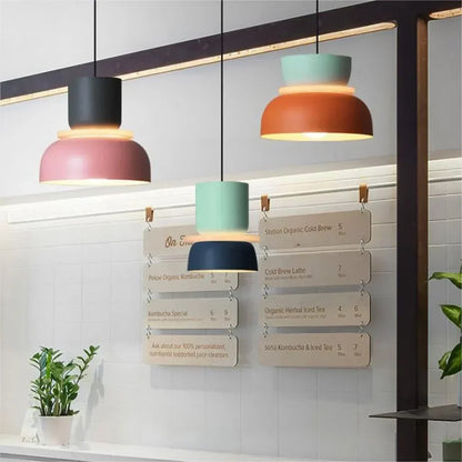 Dual-Layer Overhead Fixture 11.4 in Aluminum Acrylic Nordic Style Kitchen Dining Living Bedroom Suspended Drop Light for Small Spaces Contem