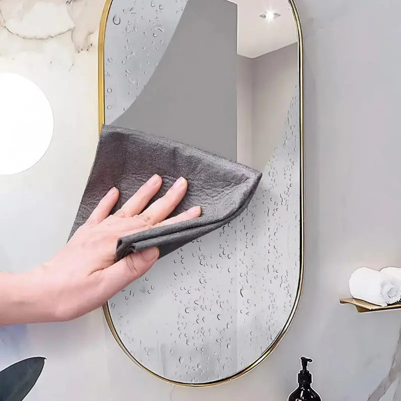 Reusable Microfiber Cleaning Cloths 6-Pack for Glass, Windows, Mirrors & Stainless Steel Streak-Free Lint-Free