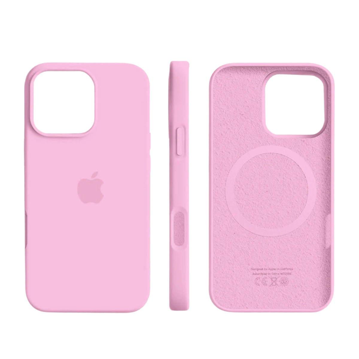 iPhone Case with MagSafe, Slim Silicone iPhone 16 Case with Soft Touch Finish, iPhone 15 Case with Microfiber Lining