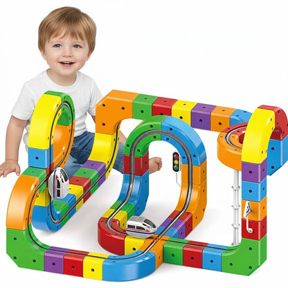 Magnetic Train Track Set | Rechargeable Electric Train with Flexible Design | Creative Play for Kids