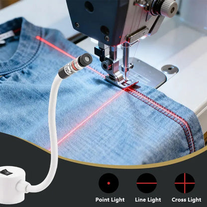 Laser Sewing Guide with Magnetic Mount for Straight Seams Quilting and Precision Stitching on Home Sewing Machines