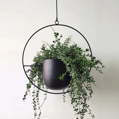 Hanging Metal Planter Pots – Geometric Wall-Mounted Indoor Planters for Succulents, Herbs & Flowers – Scandinavian Minimalist Home Decor