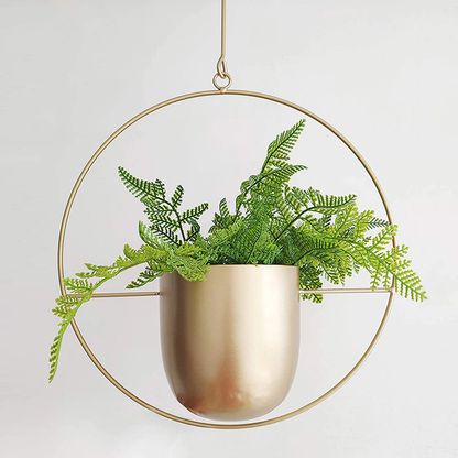 Hanging Metal Planter Pots – Geometric Wall-Mounted Indoor Planters for Succulents, Herbs & Flowers – Scandinavian Minimalist Home Decor