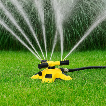 Efficient Lawn Sprinkler System | 360° Rotating Design with Multi-Angle Nozzles for Even Water Coverage
