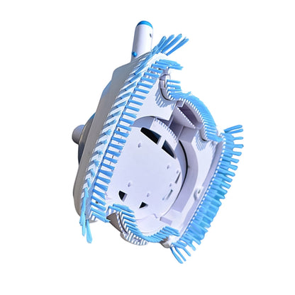 Weighted Pool Vacuum Head with Corner Bristles for Inground & Above-Ground Pools – Swivel Hose Fitting, ABS Frame, Quick-Clip Pole Mount