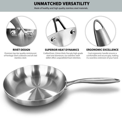 CULINEXA – 304 Stainless Steel Frying Pan