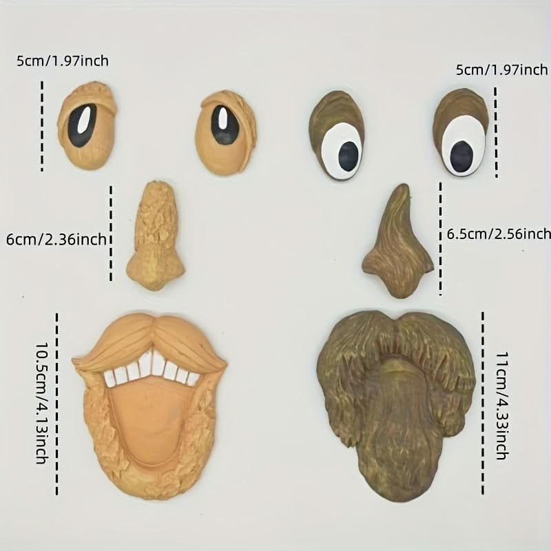 WOODWINK - Whimsical tree face ornament crafted to bring playful character outdoors.