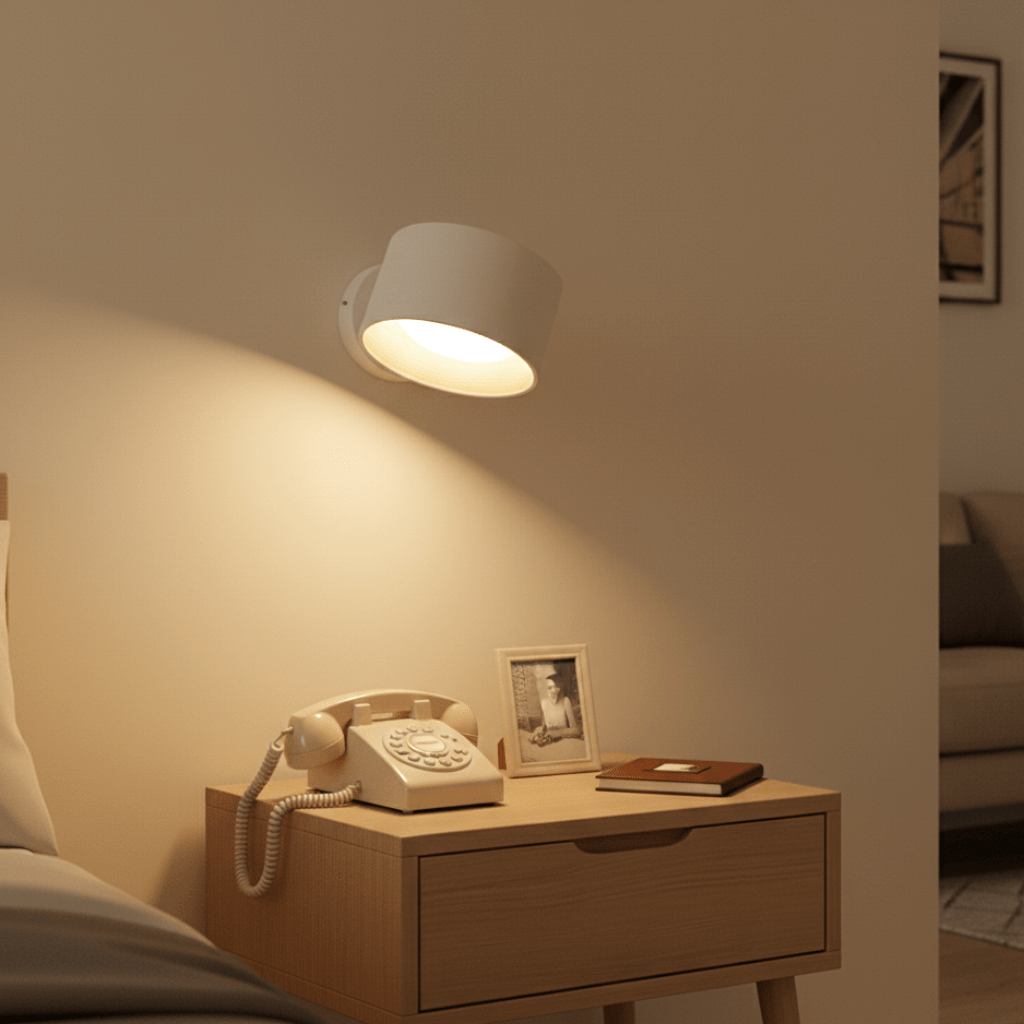 Cordless LED Sconce with Remote Control – Rechargeable Aluminum Wall Light for Bedroom, Living Room & Hallway