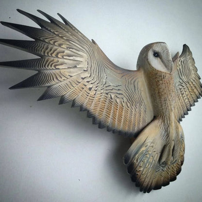 Majestic Owl | Wooden Wall Art with Natural Finish | Artisan Craft for Tranquil Home Ambiance