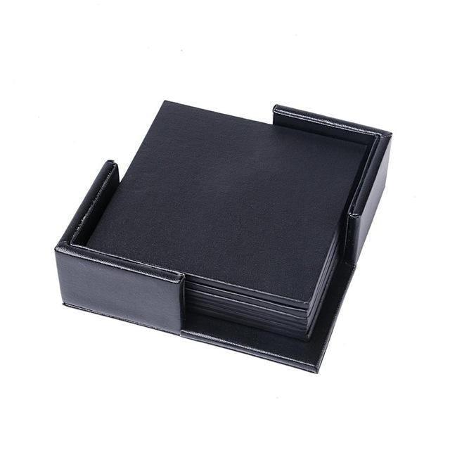 Vegan Leather Coaster Set