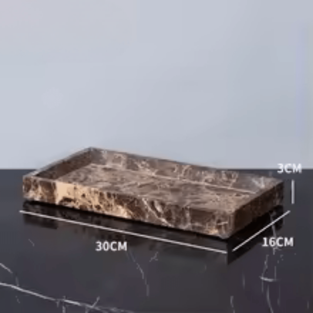 Marble Elegance | Marble-Effect Bath Essentials Set with Polished Finish | Stylish Storage for a Luxurious Bathroom