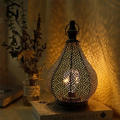 Moroccan Design Table Lamp with Intricate Patterns | Cozy Lighting for Any Room