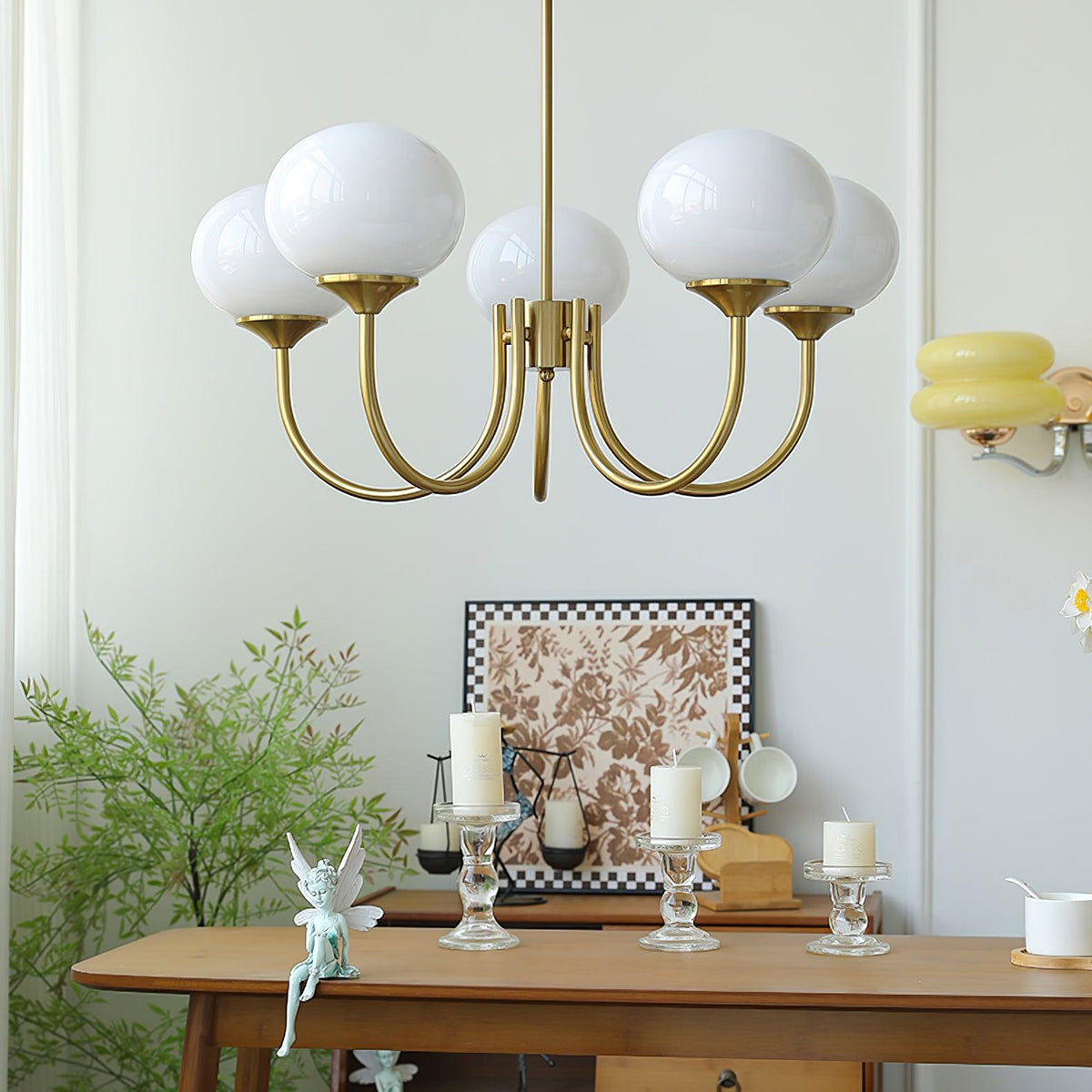 Multi-Head Pendant Chandelier with Colored Glass Shades 18-26 in Metallic Finish for Dining Room Bedroom Kitchen Island Overhead Lighting E2