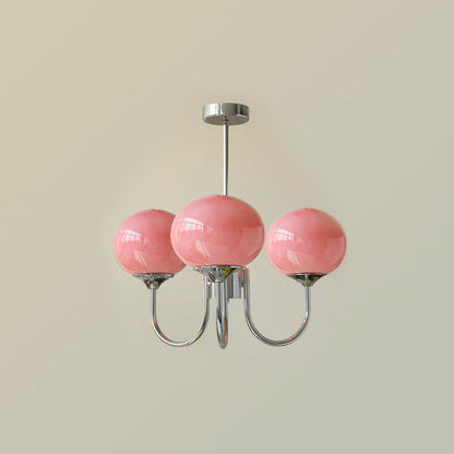 Multi-Globe Suspended Fixture Iron & Tinted Glass Shades E27 Socket for Kitchen Island Dining Area Living Space Bedroom Overhead Illuminatio
