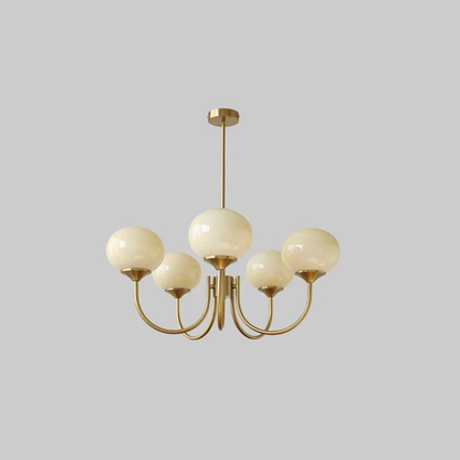 Multi-Head Pendant Chandelier with Colored Glass Shades 18-26 in Metallic Finish for Dining Room Bedroom Kitchen Island Overhead Lighting E2
