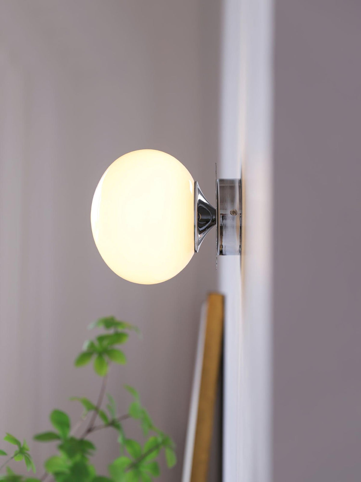 Adjustable Pink Glass Sconce with Metal Frame for Bedroom, Hallway & Living Room | Indoor Ceiling & Wall Mount Fixture E26 E27 Base