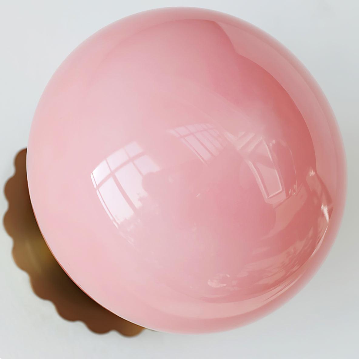 Adjustable Pink Glass Sconce with Metal Frame for Bedroom, Hallway & Living Room | Indoor Ceiling & Wall Mount Fixture E26 E27 Base