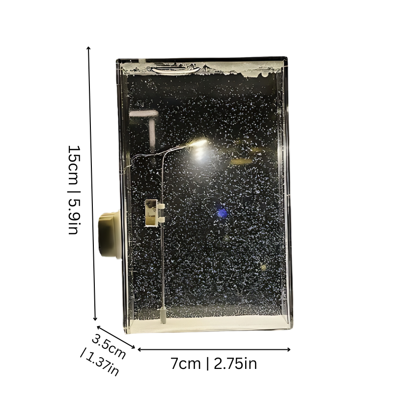 Snowfall Lantern Night Light with Cascading Snow Effect for Cozy Home Ambiance, Battery-Powered Decorative Globe Lamp