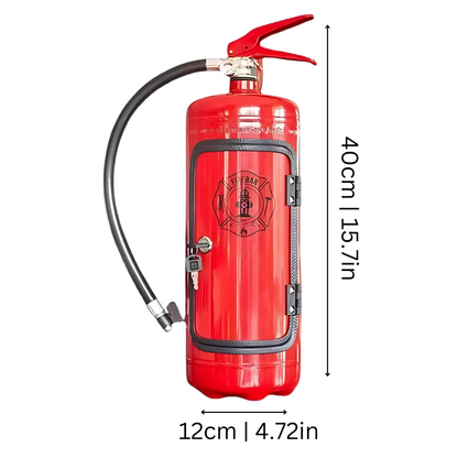 Repurposed Fire Extinguisher Mini Bar — Handcrafted Industrial Home Bar Station for Man Cave, Living Room & Unique Gift Giving