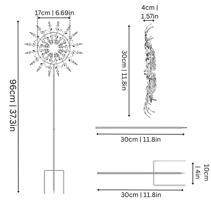Kinetic Wind Spinner Garden Sculpture Dual-Motion Outdoor Metal Yard Art for Patio, Lawn & Garden Decor