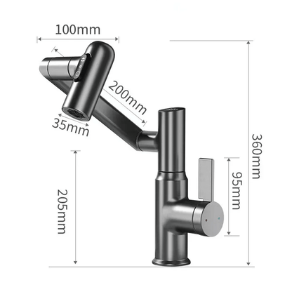Smart Kitchen Faucet with LED Temperature Display – 360° Swivel Single Handle Sink Mixer Tap for Kitchen & Bathroom