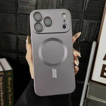 Silicone MagSafe iPhone Case with Camera Lens Protection – Soft Grip Anti-Fingerprint Cover for iPhone 14 15 16 17 Pro Max Air