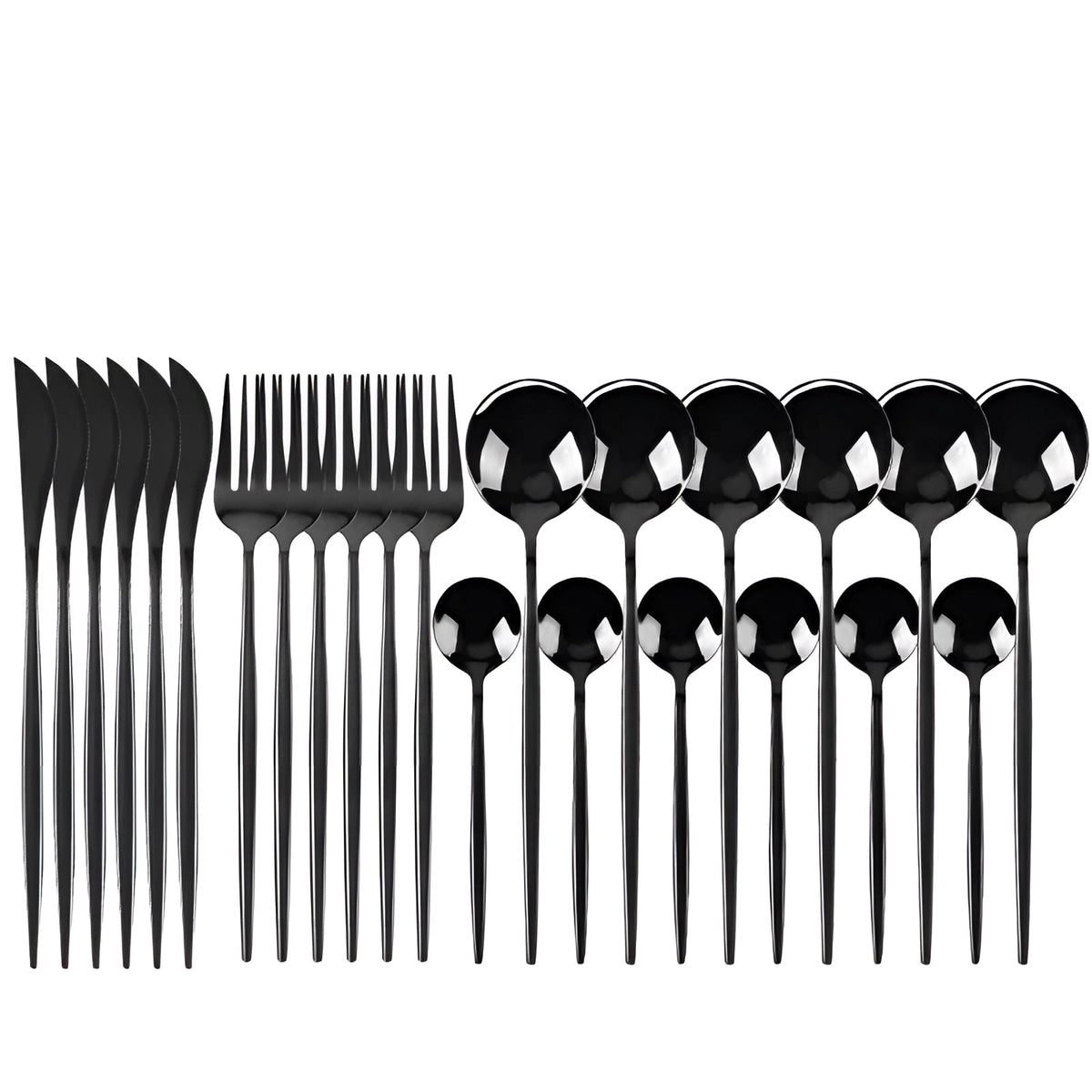 Matte Black Stainless Steel Cutlery Set with Elegant Carrying Case | Durable & Portable Flatware for Outdoor Adventures