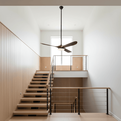 Ceiling Fan with Light 42in 52in Real Wood Blades 6 Speed LED Indoor Modern for Living Room Bedroom Dining Room Office Adjustable Temperatur