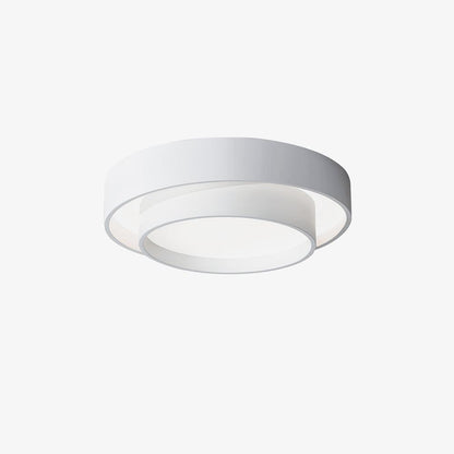Modern Layered Drum Flush Mount Ceiling Light with Integrated LED for Living Room & Bedroom